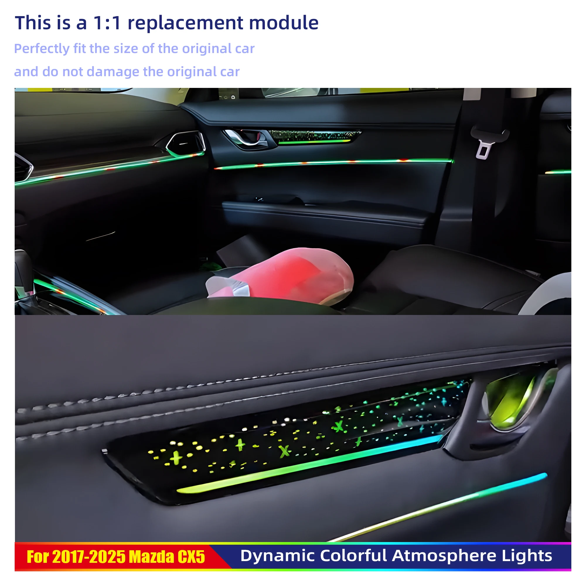 Mazda CX-5 2017-2025 Ambient Lighting Kit | 256-Color LED Strips