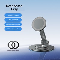 Support de tablette magnétique universel en alliage d'aluminium, pliable, rotatif à 360°, support de téléphone de bureau pour diffusion en direct