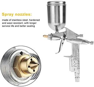 Pistolet à peinture <span class=keywords><strong>pneumatique</strong></span> 150 ml, buse de 0,5 mm, pistolet à peinture professionnel, mini aérographe avec trémie, pistolet à peinture pour peinture automobile - Product Image 3