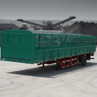 JINFENG Nouvelle semi-remorque de transport en acier à 3 essieux, à ridelles, capacité de charge 15001-80000 kg, roues 12R22.5, équipement de sol robuste, directement de l'usine