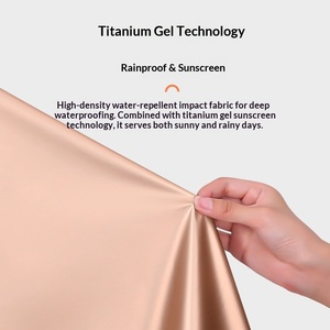 <span class=keywords><strong>Parapluie</strong></span> pliant entièrement automatique en alliage d'aluminium, brise-vitre, 10 baleines, argenté, pare-soleil, publicitaire pour entreprises - Product Image 3