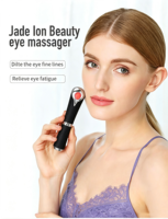 Appareil facial raffermissant personnalisé en usine, rouge et bleu, pour le contour des yeux, stimulant le collagène, anti-âge, avec stylo Derma en jade naturel