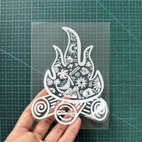 Impression de haute qualité résistant aux UV épais et durable en plastique PET PVC vinyle logo personnalisé autocollants transparents pour voiture