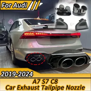 ปลายท่อไอเสียรถยนต์สำหรับ A7 S7 C8 ปี 2019-2024  ปลายท่อสแตนเลส ชุดแต่งภายนอก - Product Image 1