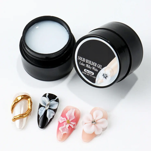 5ml Pearl White 3D Sculpting Gel <b>Nail</b> Polish Non-Stick Hand <b>Extension</b> 3D Shaping Carving Flower DIY <b>Nail</b> Art Stainless Steel - Product Image 5