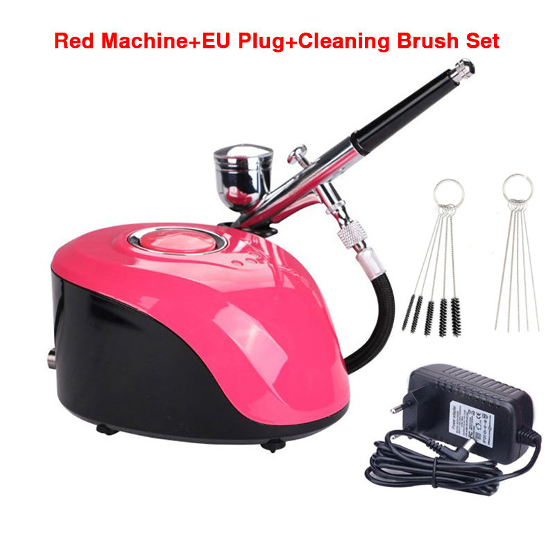 Machine rouge + prise UE + jeu de brosses de nettoyage