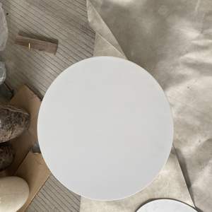 SH STONE personalizado acero al carbono Top Crema <span class=keywords><strong>Marfil</strong></span> base de mármol mesa auxiliar Estilo nórdico moderno para sofá balcón sala de estar - Product Image 6