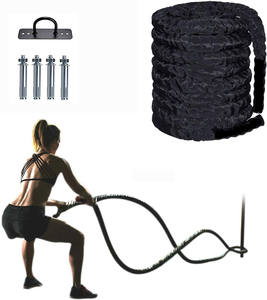 50mm*15m Battle Ropes With Anchor Kit, Full Body Workout <strong>Equipment</strong> for <strong>Crossfit</strong> Training Home Gym &amp; Fitness Exercises Rope - Product Image 6