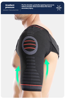 Attelle d'épaule sportive réglable, nouveau design, respirante, avec sangle de maintien et fixation par pression, protection contre les tensions