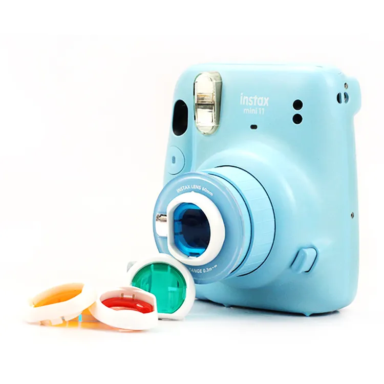 Fujifilm — Kit de filtres d'objectif détachables, couleurs rouge/bleu/Orange/vert, pour appareil photo instantané Fuji Instax Mini11