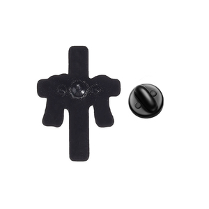 Broche Émaillée Vintage Croix de Jésus Cœur, Badge de Revers, Bijou Religieux Tendance, Cadeau de Foi Chrétienne - Product Image 5