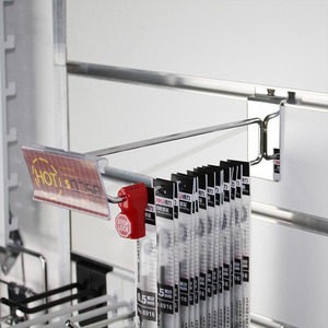 shopfittings metal <strong>chrome</strong> <strong>shelf</strong> <strong>display</strong> double <strong>wire</strong> pegboard line hook - Product Image 4