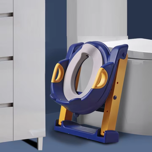 Couvre-siège de toilette en plastique PP à motif animalier pour enfants avec marchepied pliant pour l'apprentissage de la propreté des bébés - Product Image 3