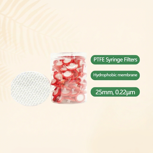 ตัวกรองฉีดยา PTFE แบบกันน้ำ ขนาด 25 มม. 0.22 ไมครอน คุณภาพสูง สำหรับการกรองตัวอย่างในห้องปฏิบัติการ HPLC พร้อมตัวอย่างฟรี XZ Lab - Product Image 1