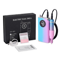 Machine à ongles électrique 40000 tr/min, batterie 2600 mAh Type-C, autonomie 12h, écran LCD, stylo en aluminium F/R, kit de manucure professionnel