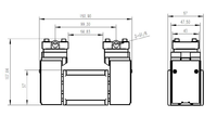 Pompes à air électriques DC 24V à double tête 8 bars, compresseur sans balais à vitesse réglable PWM, petite pompe à vide à piston oscillant
