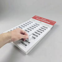 Rouleaux d'étiquettes adhésives transparentes brillantes en stratifié imperméable, logo personnalisé, autocollants transparents pour produits ménagers et emballages alimentaires