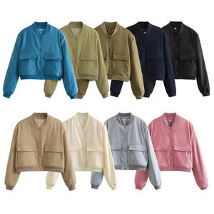 معطف الطيار نمط الموضة جيب كبير قصير الخريف ملابس نسائية جديدة - Product Image 2