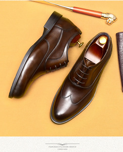 S0010X di alta vendita di alta qualità in pelle di primo strato in vacchetta formato Business a punta si sposano scarpe da uomo all'ingrosso - Product Image 3