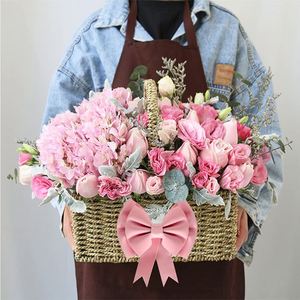 Toniful กล่องเค้กห่อของขวัญวันวาเลนไทน์, ตะกร้าตกแต่งดอกไม้งานฝีมือบรรจุภัณฑ์งานแต่งงานขนาด8นิ้ว - Product Image 4