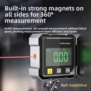 Inclinomètre numérique <span class=keywords><strong>laser</strong></span> intelligent, règle d'inclinaison magnétique, jauge d'angle, mesureur de <span class=keywords><strong>pente</strong></span>, rapporteur de niveau haute précision, fabriqué en Chine - Product Image 5