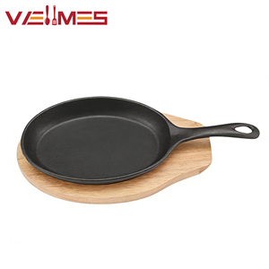 WELLMES Padella Ovale in Ghisa Ecologica e Resistente, Rivestimento in Olio Vegetale, <span class=keywords><strong>per</strong></span> Bistecche, <span class=keywords><strong>Pizza</strong></span>, Barbecue a Gas - Product Image 5