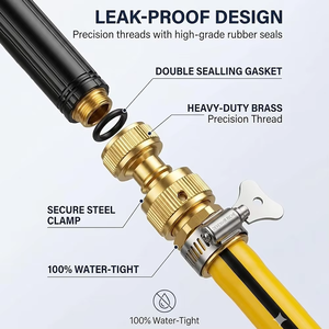 <span class=keywords><strong>Pistolet</strong></span> à eau haute pression réglable en alliage avec jets variés pour lavage de voiture et <span class=keywords><strong>jardin</strong></span>, kit de buse flexible et tuyau d'<span class=keywords><strong>arrosage</strong></span> - Product Image 4
