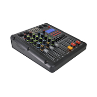 Console de mixage audio professionnelle à 4 canaux avec enregistrement USB Bluetooth et alimentation fantôme 48V