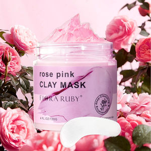 Masque de boue de rose 100% naturel en gros, masque détoxifiant pour le visage, nettoyant les pores, masque d'argile rose biologique au kaolin - Product Image 4