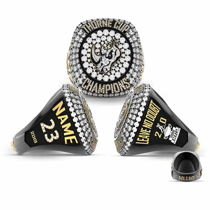 Perhiasan cincin kustom produsen olahraga menyesuaikan cincin juara Anda sendiri untuk desain gratis