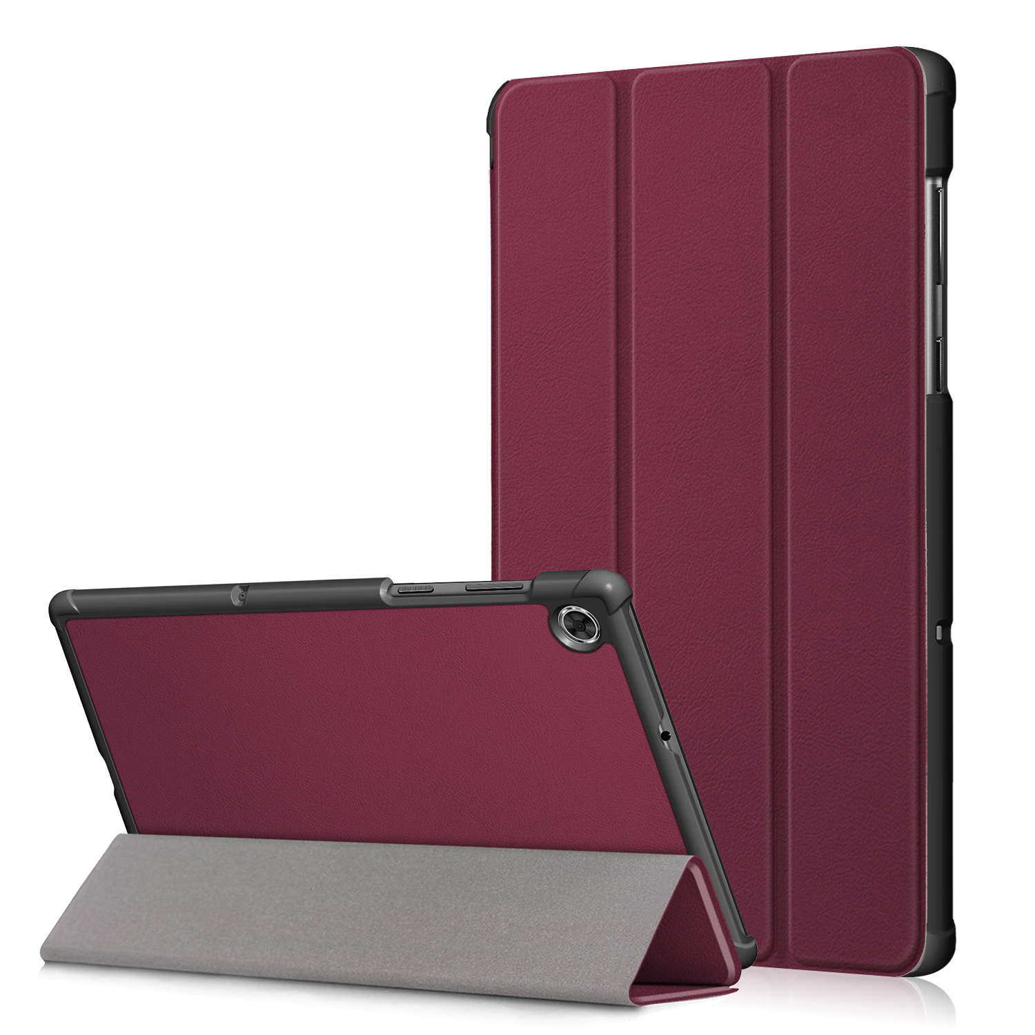 Capa dobrável para lenovo tab m10 fhd plus TB-X606F, capa dobrável de couro pu com suporte para lenovo tab m10