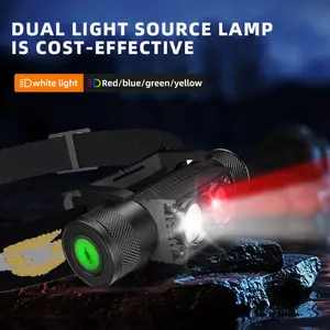 High Power Rechargeable Red Light Aluminum Alloy Led Headlamp Waterproof Head Lamp Torch Outdoor Hunting Camping