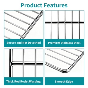 <span class=keywords><strong>Rejilla</strong></span> de Acero Inoxidable Personalizada de 60x40 cm, <span class=keywords><strong>Rejilla</strong></span> <span class=keywords><strong>para</strong></span> Asar, Parrilla, Bandeja <span class=keywords><strong>para</strong></span> Hornear, <span class=keywords><strong>Rejilla</strong></span> de Enfriamiento - Product Image 3