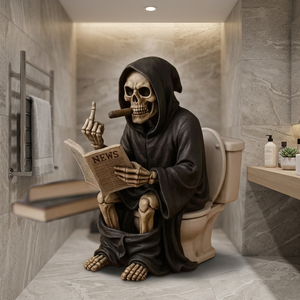 Nouvelle Statue de la Mort en Résine, Design Doigt d'Honneur, Décoration d'Halloween, Petit Cadeau Américain, pour le Marché International - Product Image 3