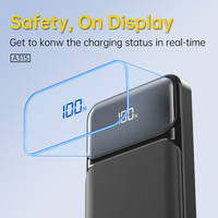 Banques d'Alimentation Professionnelles Ultra-Mince 10000 mAh, Recharge Rapide Haute Qualité pour Voyage Extérieur, ASPOR A315 avec Certification CE MSDS