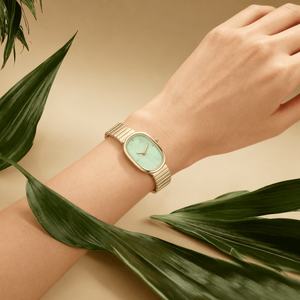 Montre élégante personnalisable de luxe pour femme en acier inoxydable, quartz, résistante à l'eau, bracelet ovale décontracté, cadeau de mode pour elle - Product Image 2