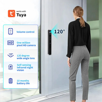 Serrure de porte vidéo sans clé avec caméra, sonnette, application Tuya, empreinte digitale, code d'accès pour appartement locatif, hôte Airbnb, entrée intelligente