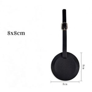 Colorful Waterproof Round Custom Baggage <b>Name</b> <b>Tags</b> Durable PU Leather Luggage <b>Tags</b> with Address Label for Travel Accessories - Product Image 2