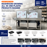 Machine de lavage automatique de caisses de transport de champignons, nettoyeur industriel de boîtes logistiques en plastique pour ferme de champignons