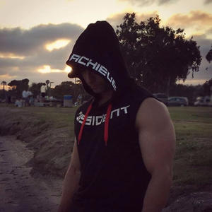 رياضة الجري رجل وامرأة بلا أكمام ملابس صالة ألعاب رياضية سباق الظهر لحن خارج القلنسوة مخصص - Product Image 3