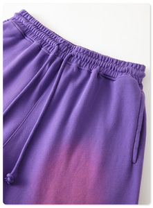 LYN9132 Wholesale Summer Casual Shorts Sets Vintage Gradient Color Edge <strong>Old</strong> T Shirt Shorts Solid Tracksuit Set 2 Pieces Sets - Product Image 5