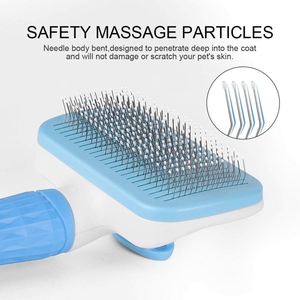 Fast Delivery Self Cleaning Slicker <b>Brush</b> Dog Cat <b>Brush</b> Massage Particles Removes Loose Hair <b>Pet</b> Hair Deshedding <b>Brush</b> Custom - Product Image 5