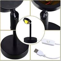 Meilleure lampe projecteur LED coucher de soleil pour décoration photo installable sur téléphone portable pour chambre ou hôtel teinte noire