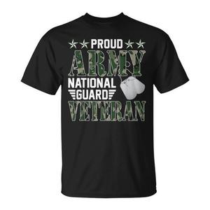 Camiseta de Veterano de la Guardia Nacional del Ejército, Diseño de Camuflaje, Unisex, Adulto, Manga Corta, Cuello Redondo, Impresión Digital - Product Image 1