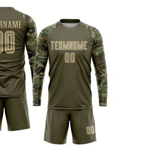 Conjunto de Camiseta de Fútbol Personalizada de Manga Larga, Uniforme de Fútbol Transpirable, Kit Deportivo Sublimado, Camiseta y Pantalones Cortos con Nombre y Número del Equipo - Product Image 2