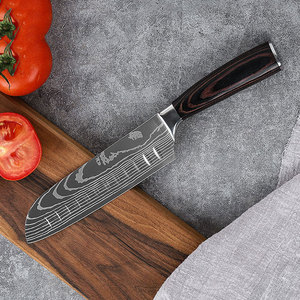 Juego de cuchillos de cocina santoku de madera afilada, juego de cuchillos de <span class=keywords><strong>chef</strong></span> modernos de acero inoxidable, 9 Uds., <span class=keywords><strong>precio</strong></span> al por mayor - Product Image 2
