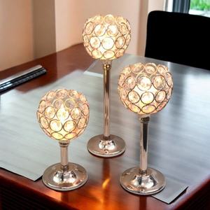 Luxury Gold Metal Hurricane Candle Holder with <b>Ball</b> Base Antique Style Elegant Tabletop Home Decor <b>Lamp</b> - Product Image 3