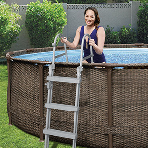 <span class=keywords><strong>Piscina</strong></span> Elevada Redonda de Acero <span class=keywords><strong>Bestway</strong></span> 56709 y Accesorios, Conjunto de <span class=keywords><strong>Piscina</strong></span> Familiar para Exteriores con Escalera de Seguridad - Product Image 4