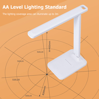 Lampe de Chevet et de Bureau LED Moderne Minimaliste, Contrôle Tactile, Intensité Variable, pour Espaces de Travail, Abat-Jour Blanc, Alimentation DC