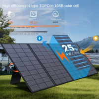 Panneau solaire pliable noir/orange 200W/400W pour station d'alimentation